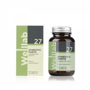 БАД с пробиотиками и пребиотиками Welllab Synbiotic Forte, 60 капсул